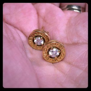 Bvlgari gold and diamond earrings
